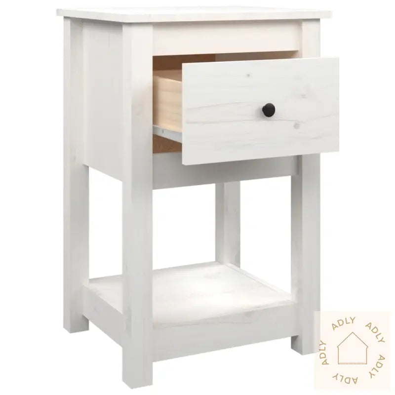 Nattbord Hvit 40X35X61,5 Cm Heltre Furu