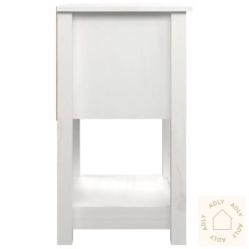 Nattbord 2 Stk Hvit 40X35X61,5 Cm Heltre Furu