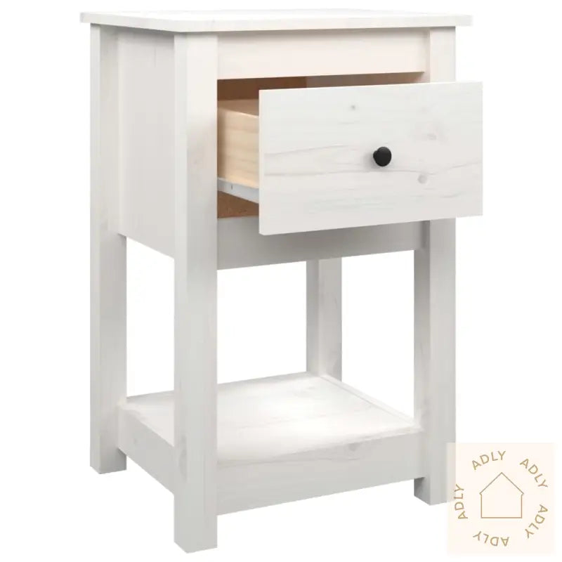 Nattbord 2 Stk Hvit 40X35X61,5 Cm Heltre Furu