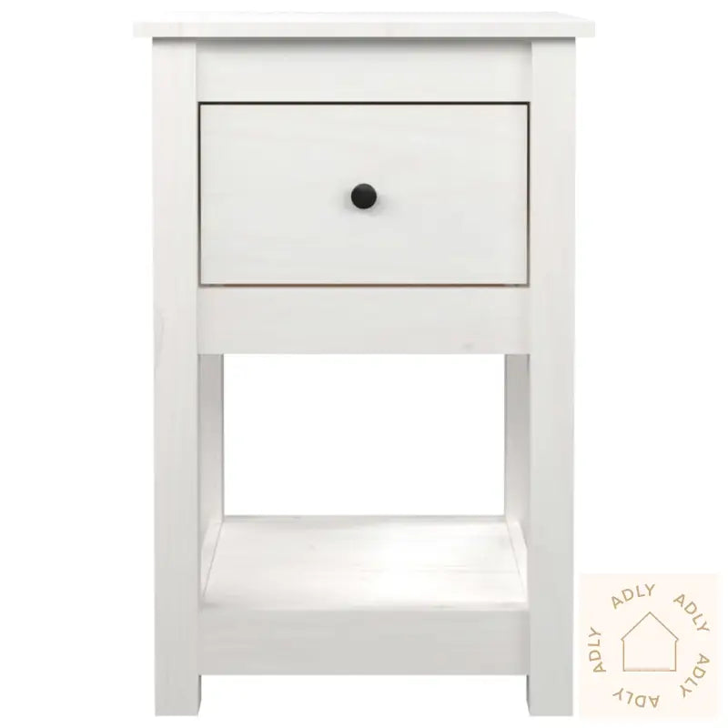Nattbord 2 Stk Hvit 40X35X61,5 Cm Heltre Furu