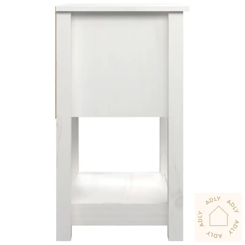 Nattbord Hvit 40X35X61,5 Cm Heltre Furu