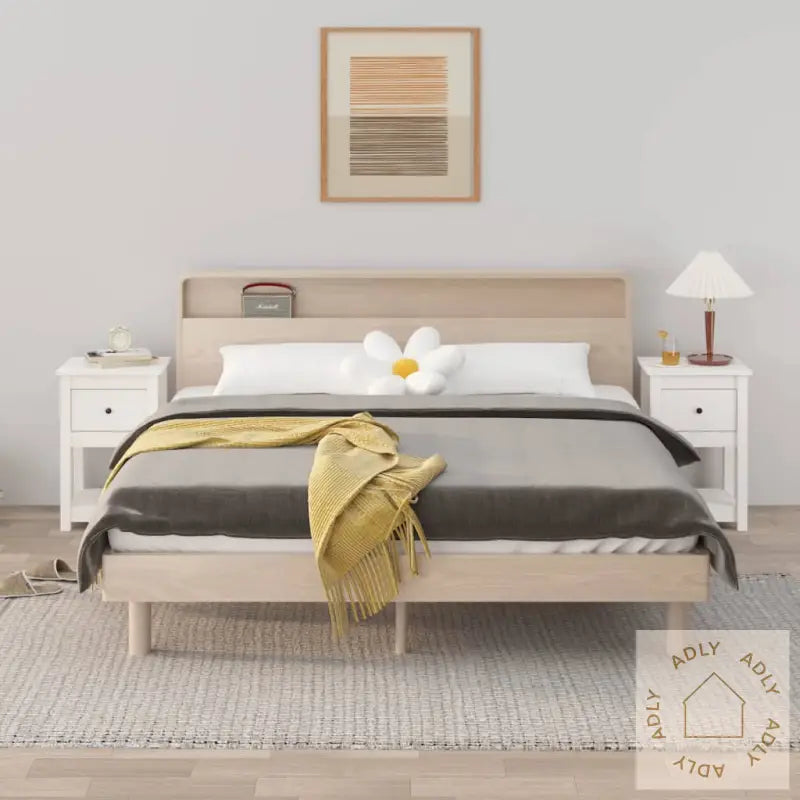 Nattbord 2 Stk Hvit 40X35X61,5 Cm Heltre Furu