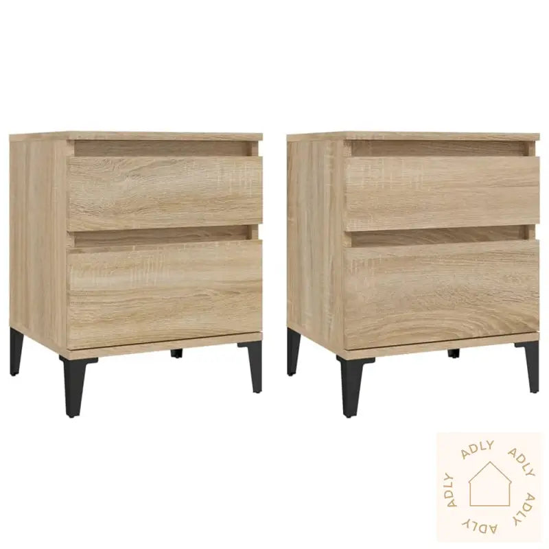 Nattbord 2 Stk Sonoma Eik 40X35X50 Cm