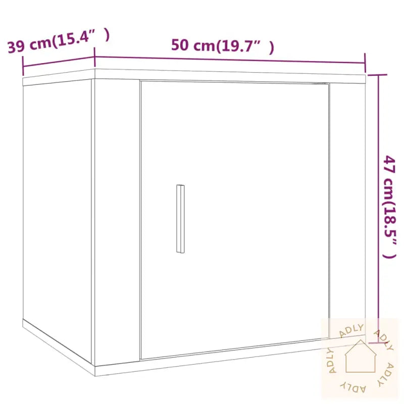 Nattbord Sonoma Eik 50X39X47 Cm