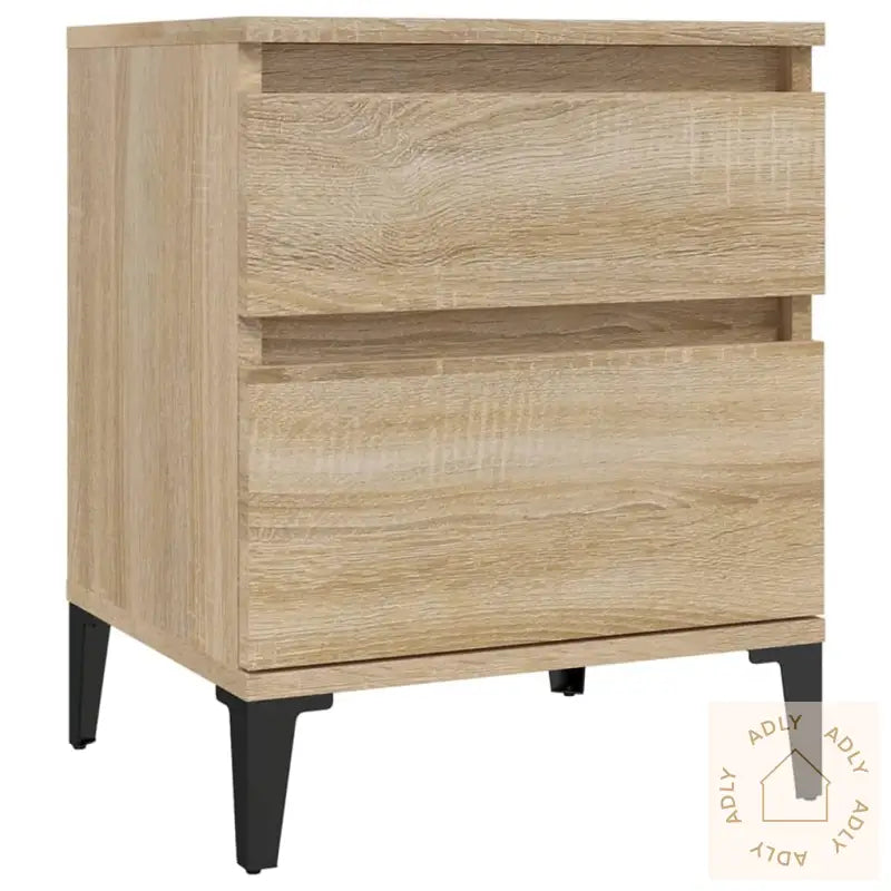 Nattbord 2 Stk Sonoma Eik 40X35X50 Cm