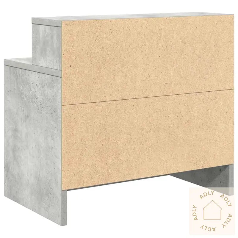 Nattbord Med Skuff 2 Stk Betonggrå 51X31X47 Cm