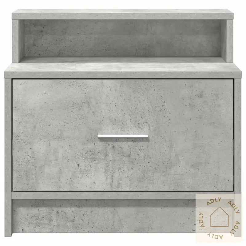 Nattbord Med Skuff 2 Stk Betonggrå 51X31X47 Cm