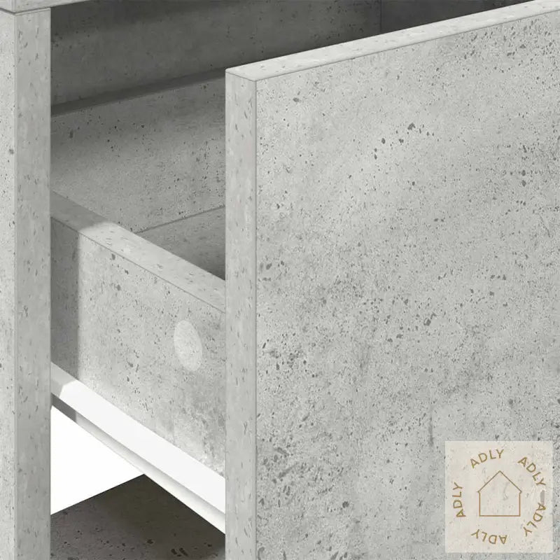 Nattbord Med Skuff 2 Stk Betonggrå 51X31X47 Cm