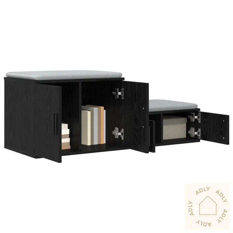 Oppbevaringsskap Sort 103X41X40 Cm Laget Av Tre