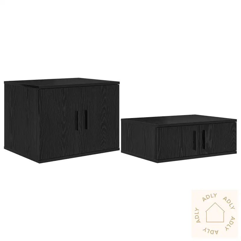 Oppbevaringsskap Sort 103X41X40 Cm Laget Av Tre
