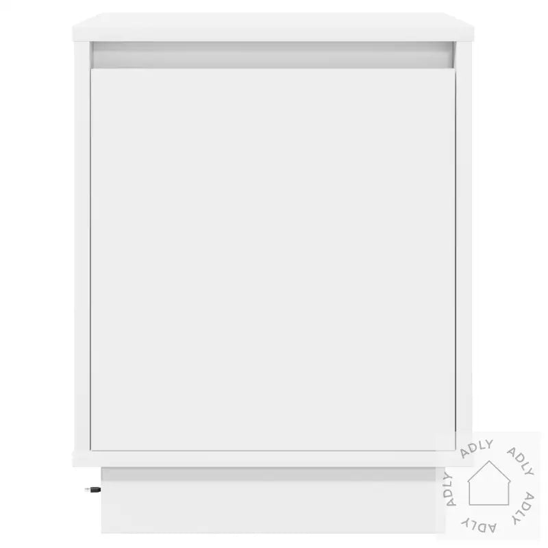 Nattbord Med Led-Lys 2 Stk Hvit 39X34,5X50 Cm