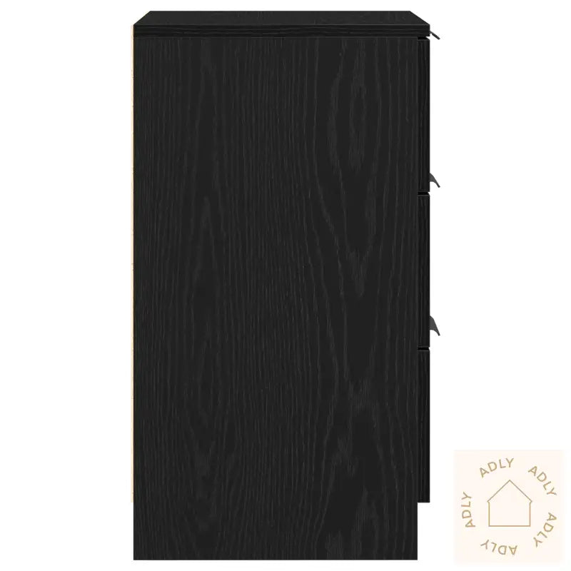 Nattbord 2 Pakke Svart Eik 40X65X65 Cm Laget Av Konstruert Tre