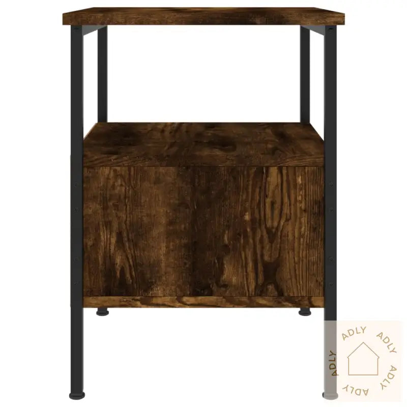 Nattbord 2 Stk Røkt Eik 34X36X50 Cm Konstruert Tre