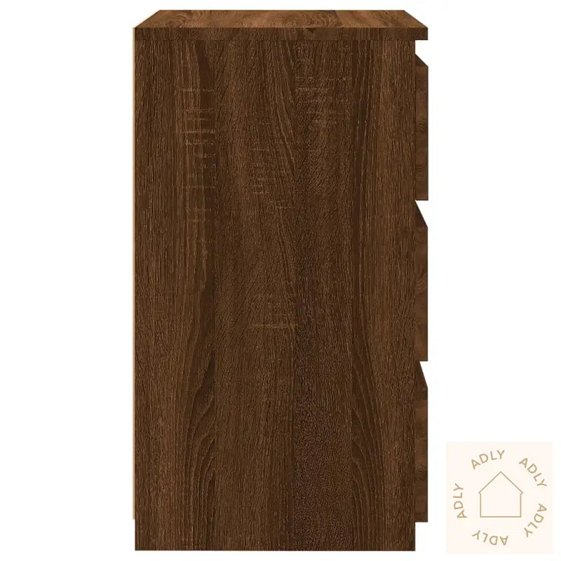 Nattbord Brun Eik 40X35X62,5 Cm Konstruert Tre