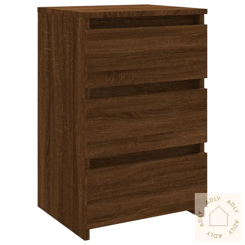 Nattbord Brun Eik 40X35X62,5 Cm Konstruert Tre