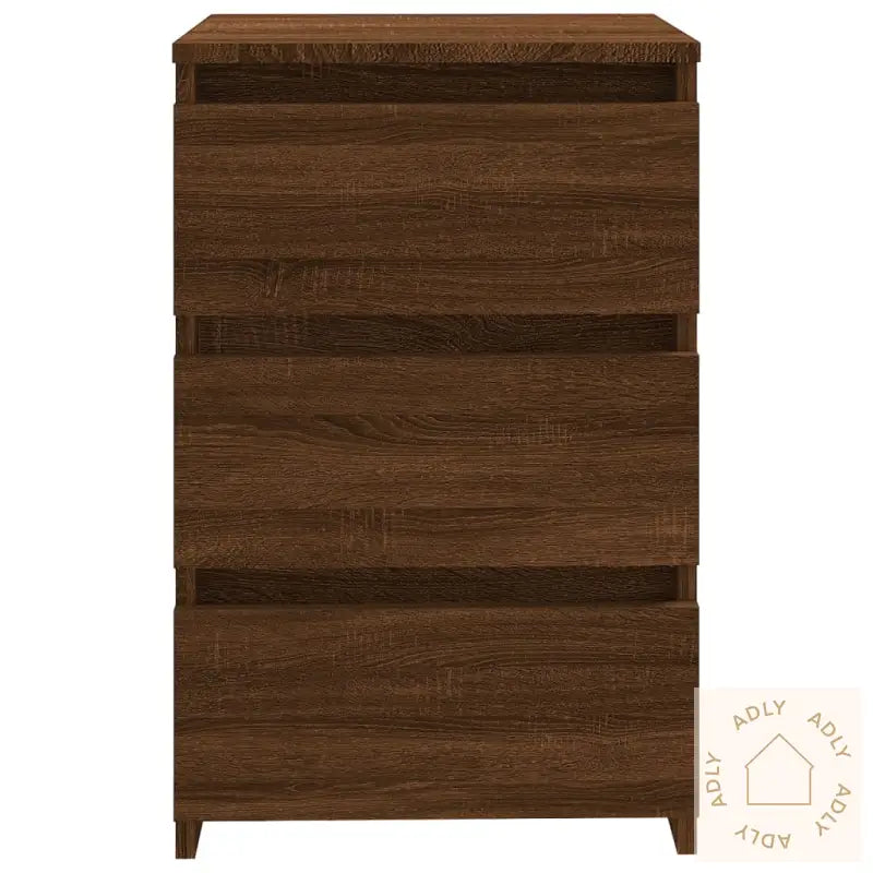 Nattbord Brun Eik 40X35X62,5 Cm Konstruert Tre