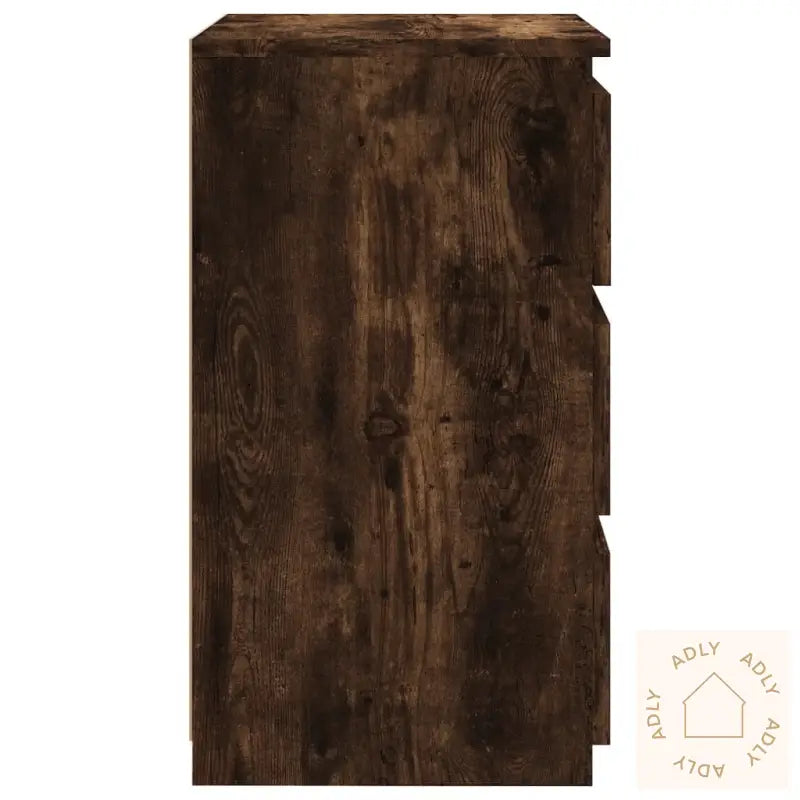 Nattbord 2 Stk Røkt Eik 40X35X62,5 Cm Konstruert Tre