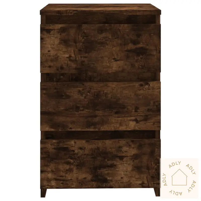 Nattbord 2 Stk Røkt Eik 40X35X62,5 Cm Konstruert Tre