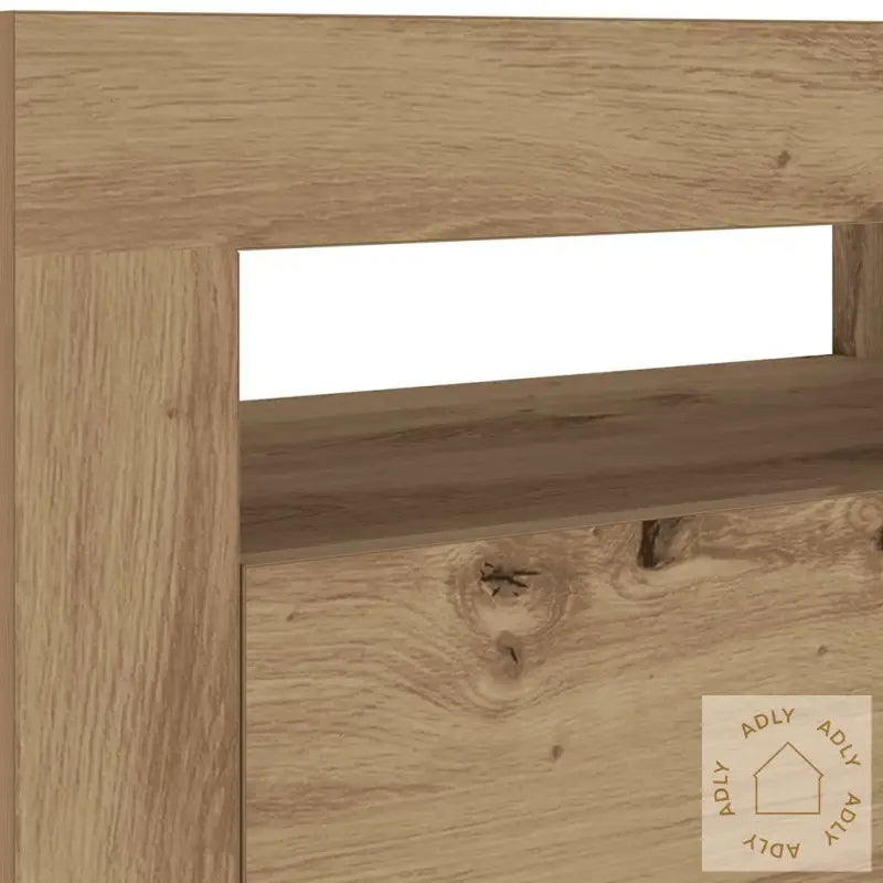 Nattbord 2 Stk Med Led Artisan Eik 60X35X40 Cm