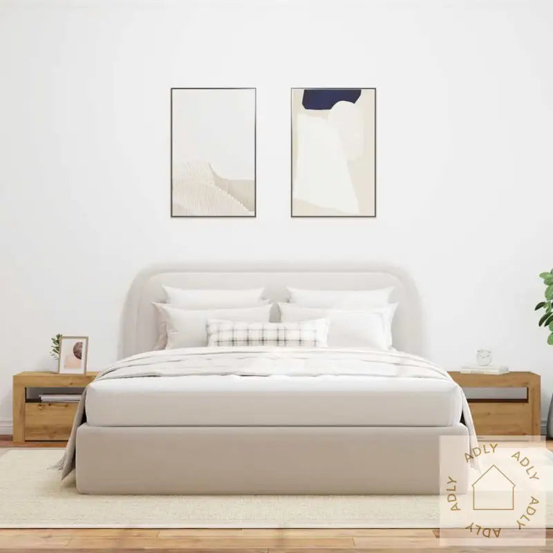 Nattbord 2 Stk Med Led Artisan Eik 60X35X40 Cm