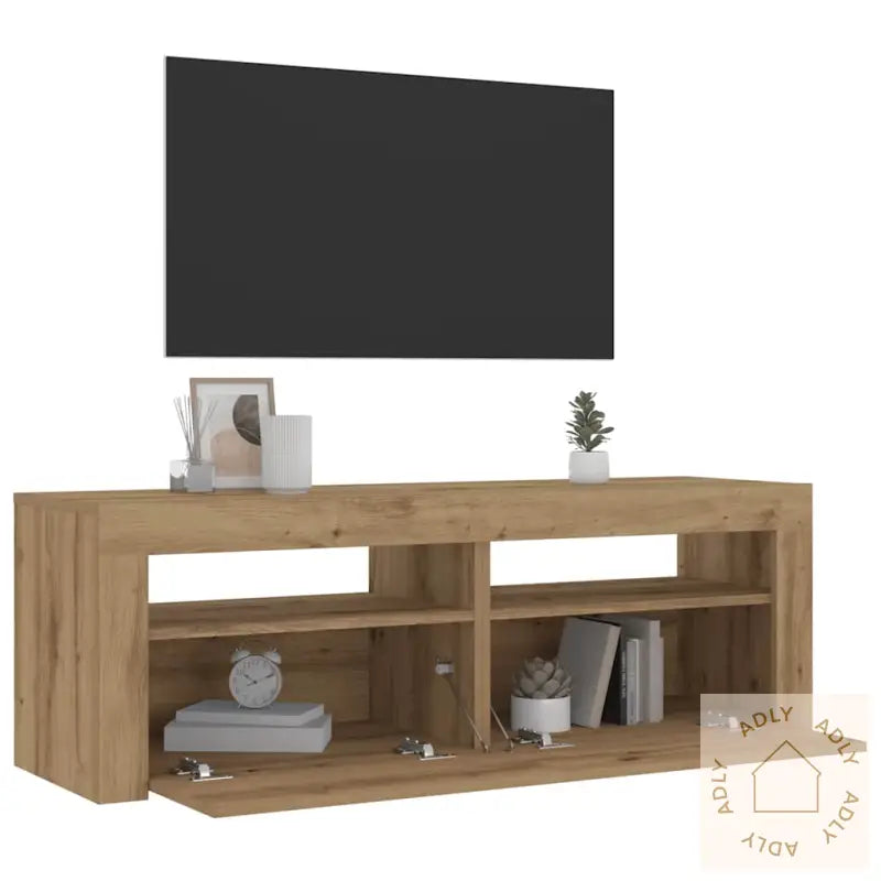 Nattbord 2 Stk Med Led Artisan Eik 60X35X40 Cm