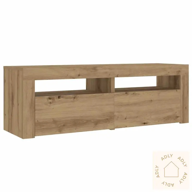 Nattbord 2 Stk Med Led Artisan Eik 60X35X40 Cm