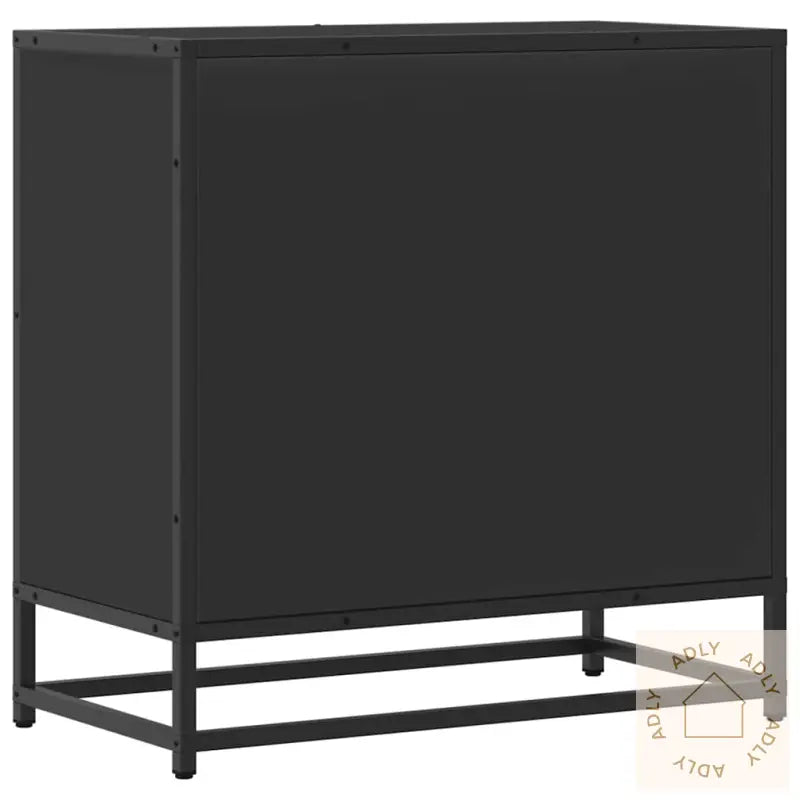 Nattbord Svart 60X31X60 Cm Konstruert Tre Og Metall