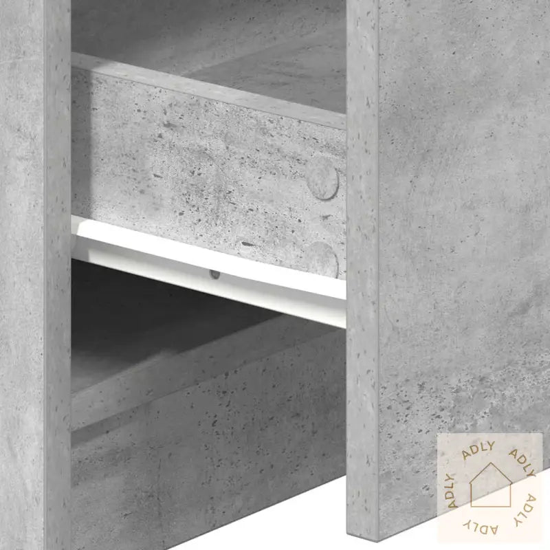 Nattbord 2 Stk Med 2 Skuffer Betonggrå 40X36X50 Cm