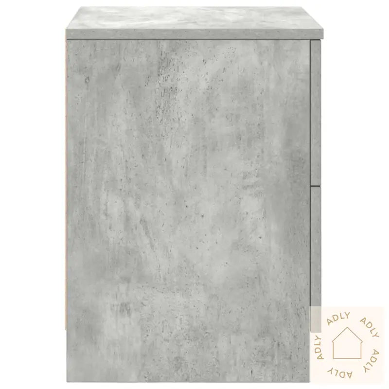 Nattbord 2 Stk Med 2 Skuffer Betonggrå 40X36X50 Cm