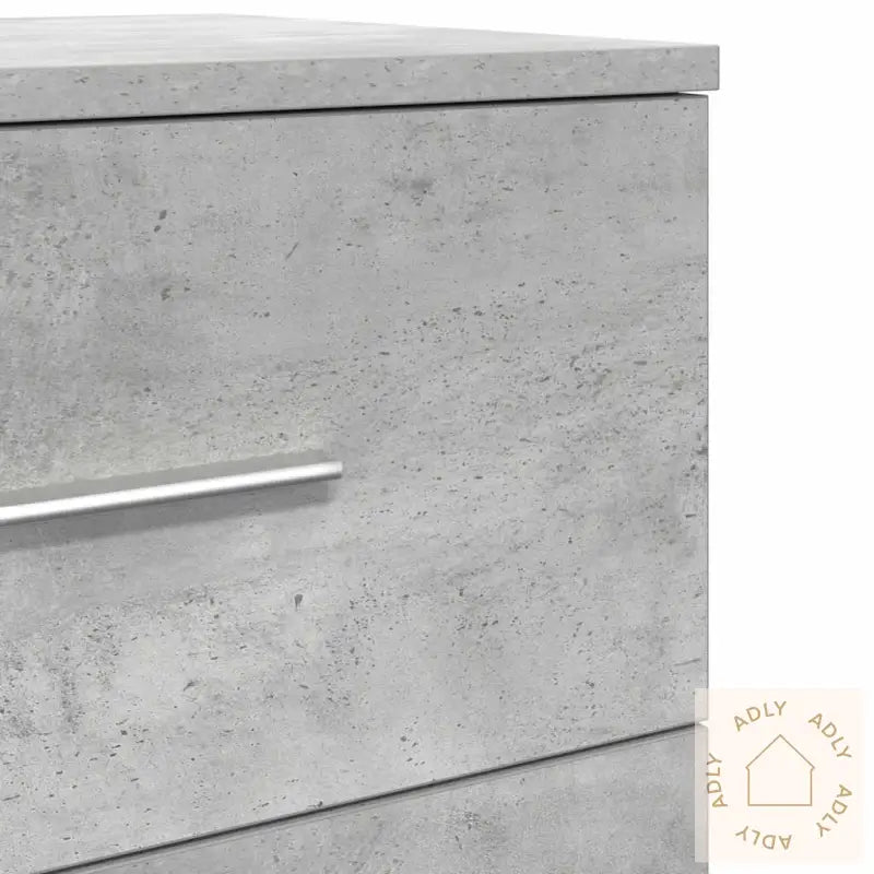 Nattbord 2 Stk Med 2 Skuffer Betonggrå 40X36X50 Cm