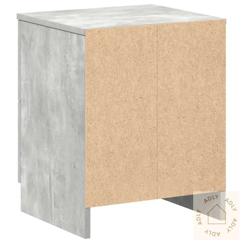 Nattbord 2 Stk Med 2 Skuffer Betonggrå 40X36X50 Cm