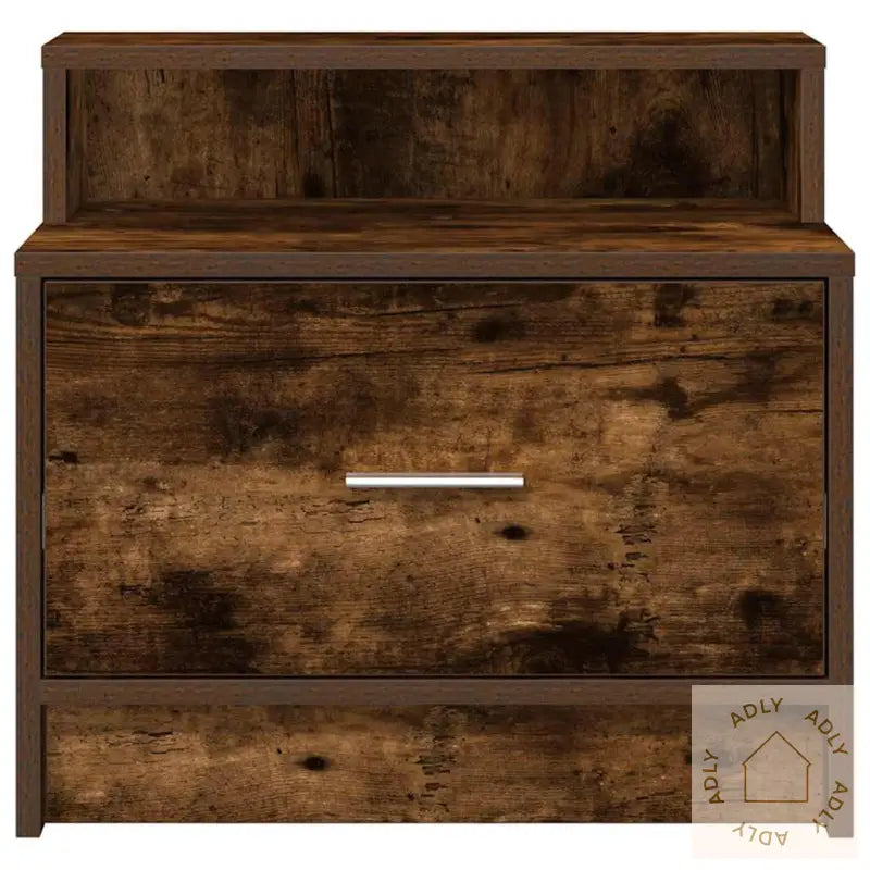 Nattbord Med Skuff Røkt Eik 51X31X47 Cm