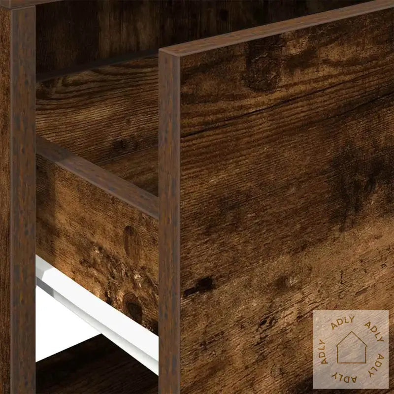 Nattbord Med Skuff Røkt Eik 51X31X47 Cm