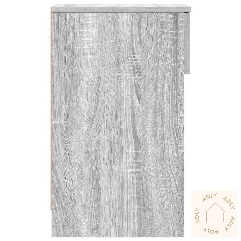 Nattbord Med Skuff Grå Sonoma 20X36X60 Cm