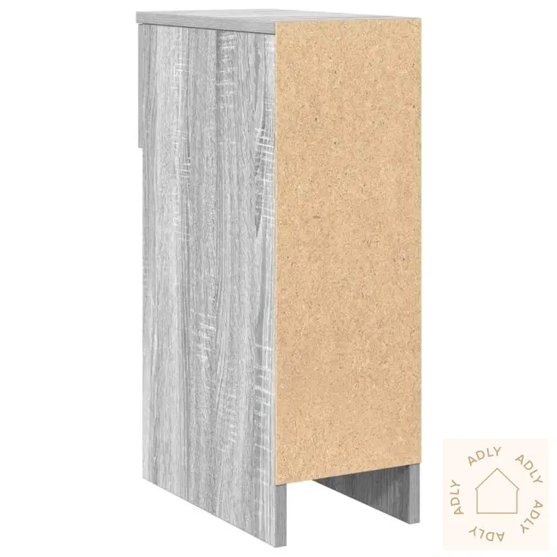 Nattbord Med Skuff Grå Sonoma 20X36X60 Cm