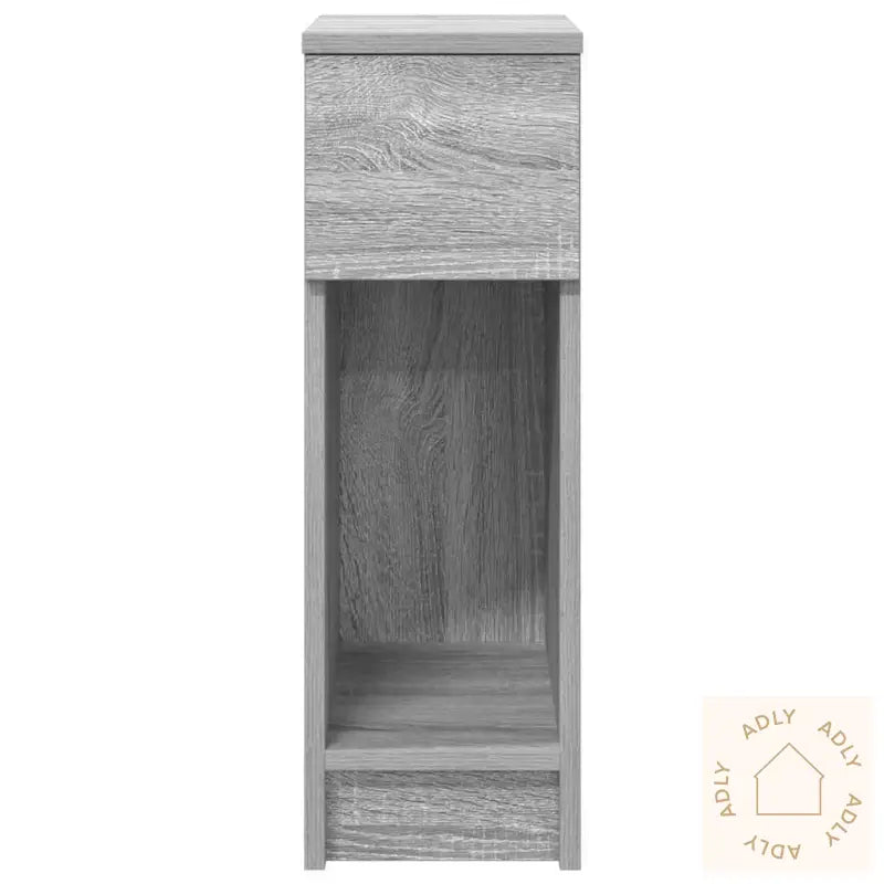 Nattbord Med Skuff Grå Sonoma 20X36X60 Cm