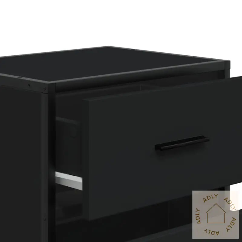 Nattbord Svart 40X31X50 Cm Heltre Furu