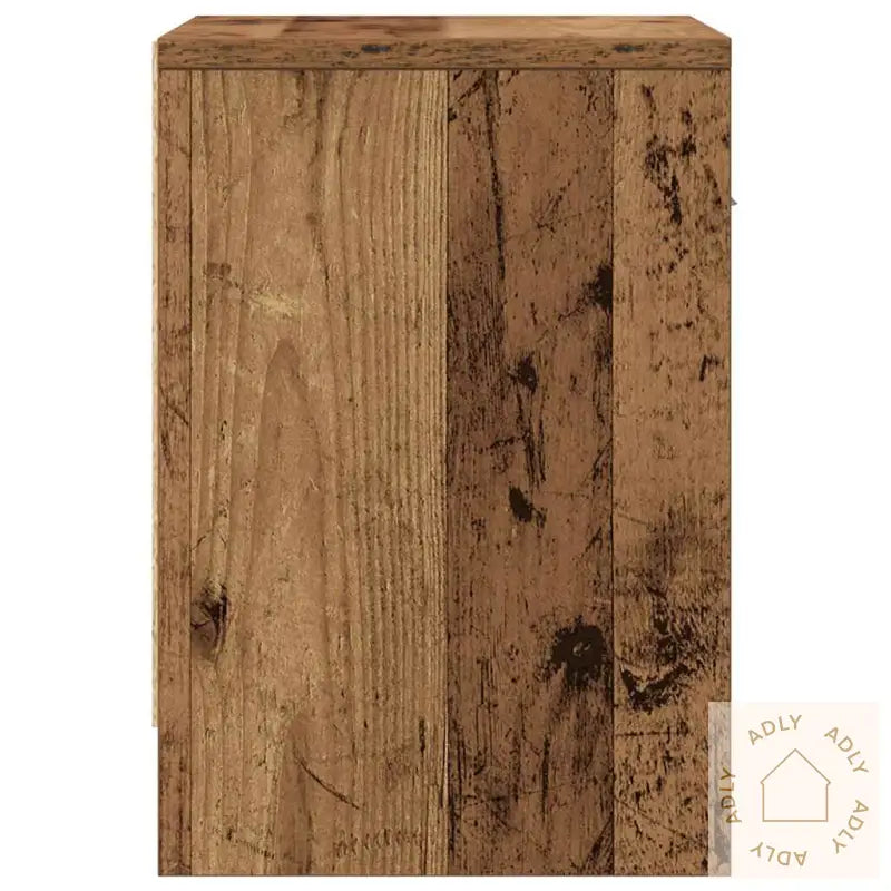 Nattbord Med Skuff Gammelt Tre 39X28X41 Cm