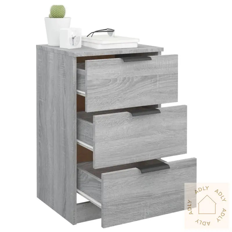 Nattbord Grå Sonoma 40X36X65 Cm