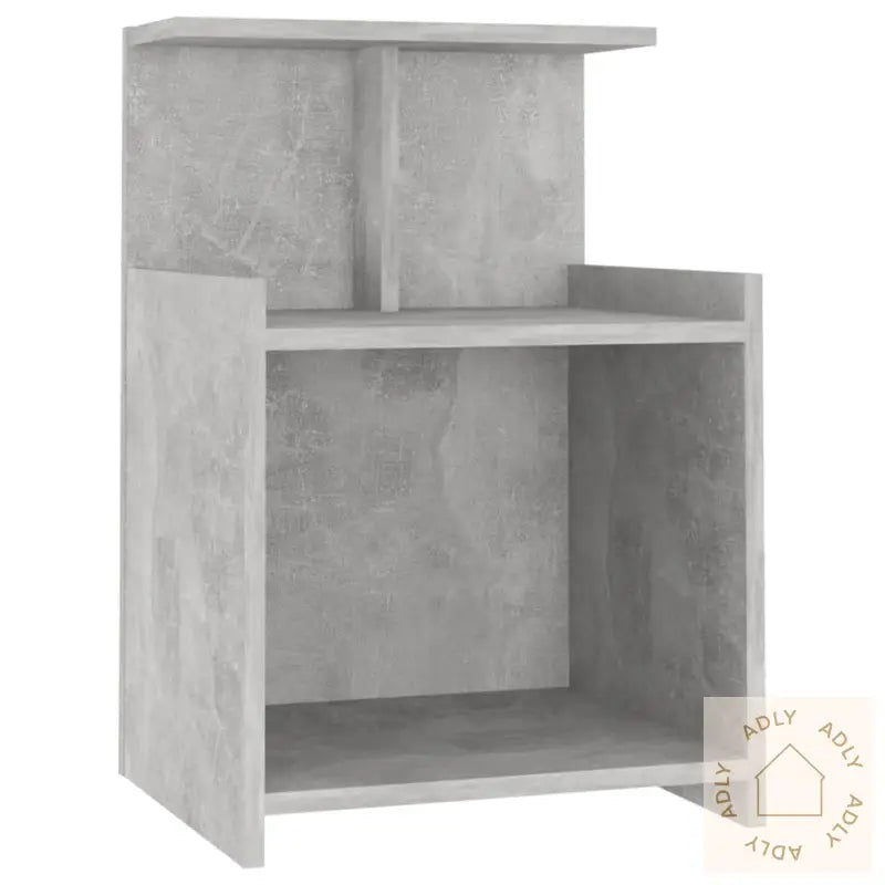 Nattbord 2 Stk Betonggrå 40X35X60 Cm Konstruert Tre