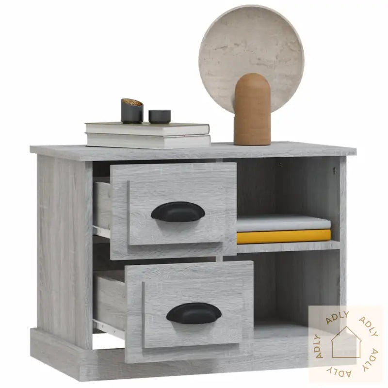 Nattbord Grå Sonoma 60X35,5X45 Cm