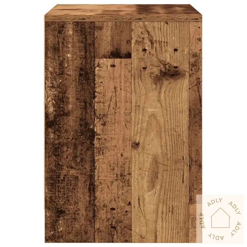 Nattbord Med Skuff Gammelt Tre 40X34X50 Cm