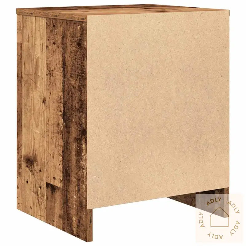 Nattbord Med Skuff Gammelt Tre 40X34X50 Cm