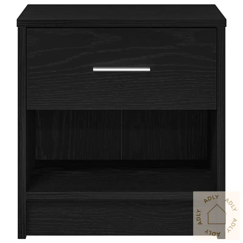 Nattbord 2 Stk Med Skuff Svart 39X28X41 Cm