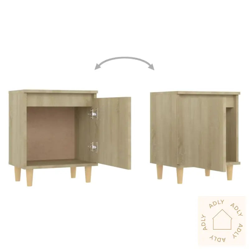 Nattbord Med Ben I Heltre Sonoma Eik 40X30X50 Cm