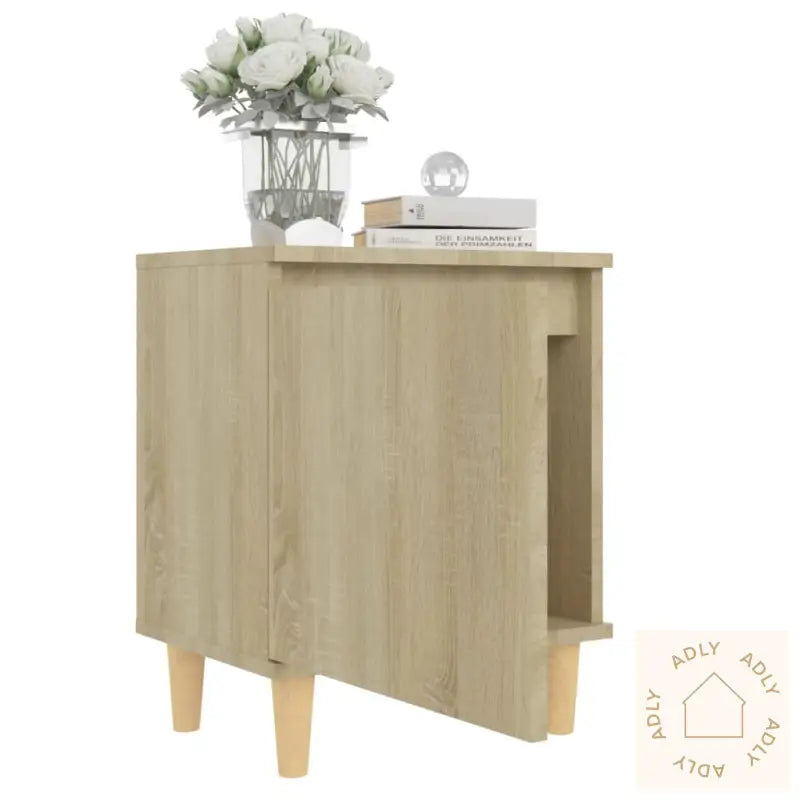 Nattbord Med Ben I Heltre Sonoma Eik 40X30X50 Cm