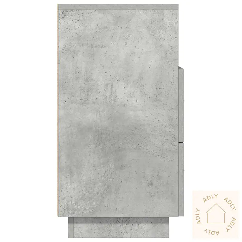 Nattbord 2 Stk Med 2 Skuffer Betonggrå 36X36X68 Cm