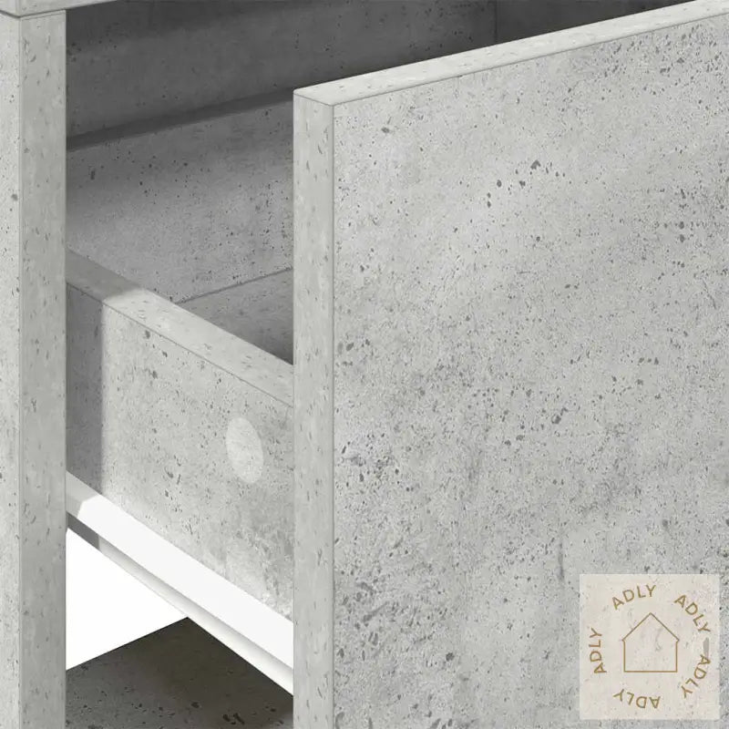 Nattbord Med Skuff Betonggrå 51X31X47 Cm