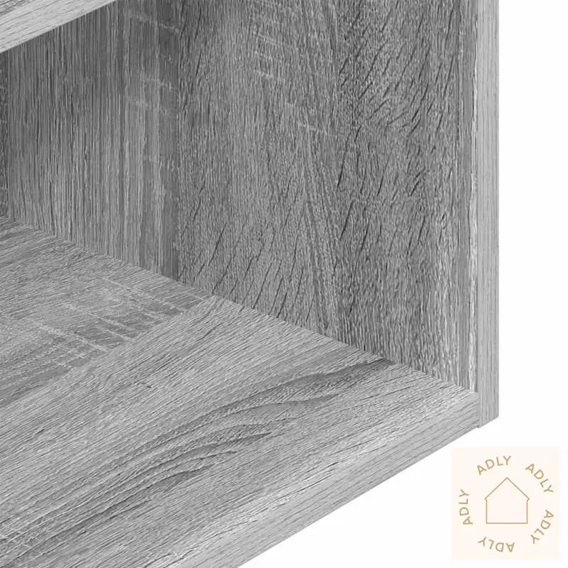 Nattbord Med Skuff Grå Sonoma 35X34X66,5 Cm