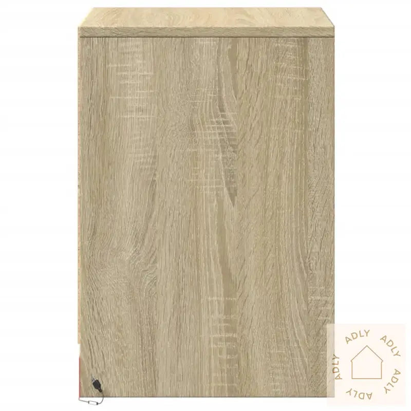 Nattbord Med Led Sonoma Eik Konstruert Tre